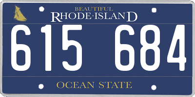 RI license plate 615684