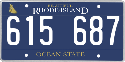 RI license plate 615687