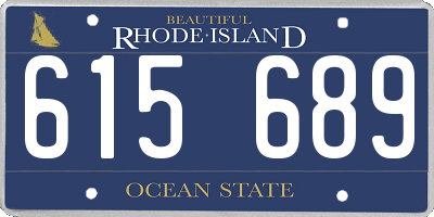 RI license plate 615689