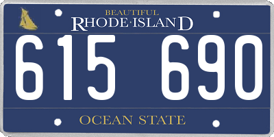 RI license plate 615690
