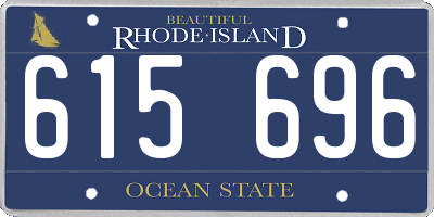 RI license plate 615696