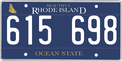 RI license plate 615698