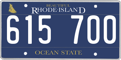 RI license plate 615700