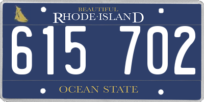 RI license plate 615702