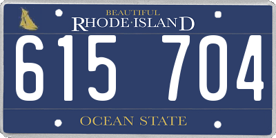 RI license plate 615704