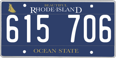 RI license plate 615706