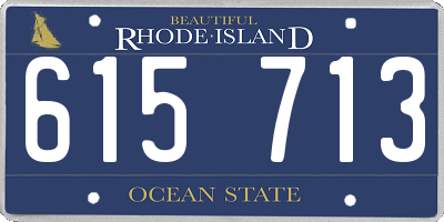 RI license plate 615713