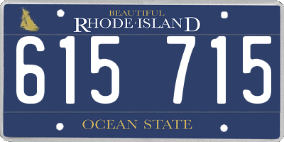 RI license plate 615715