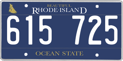 RI license plate 615725