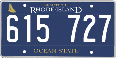 RI license plate 615727