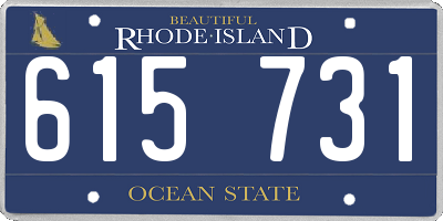 RI license plate 615731