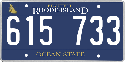 RI license plate 615733