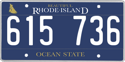 RI license plate 615736