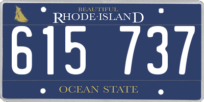 RI license plate 615737
