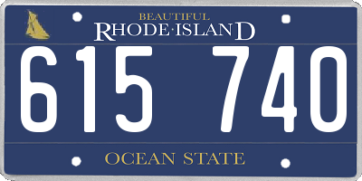 RI license plate 615740