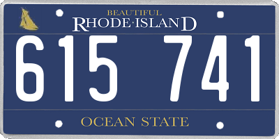RI license plate 615741