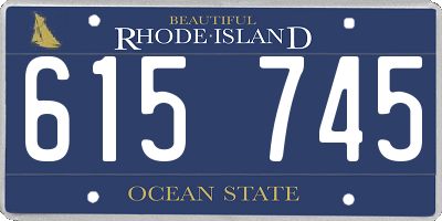 RI license plate 615745