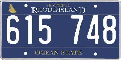 RI license plate 615748