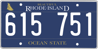 RI license plate 615751
