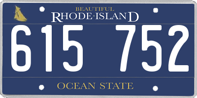 RI license plate 615752