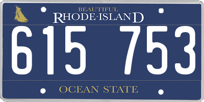 RI license plate 615753