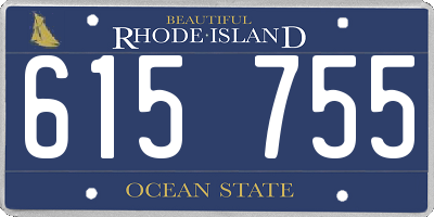 RI license plate 615755
