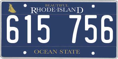 RI license plate 615756