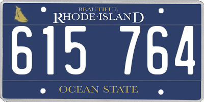 RI license plate 615764