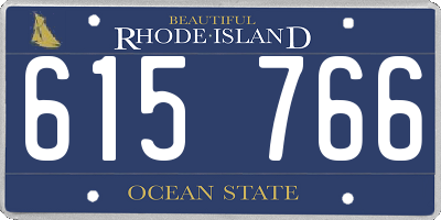 RI license plate 615766