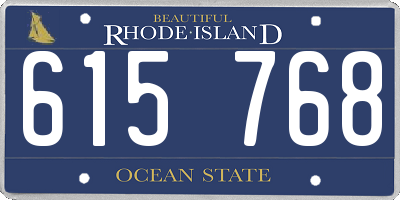 RI license plate 615768