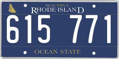RI license plate 615771