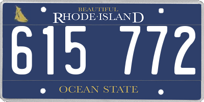 RI license plate 615772