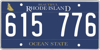 RI license plate 615776