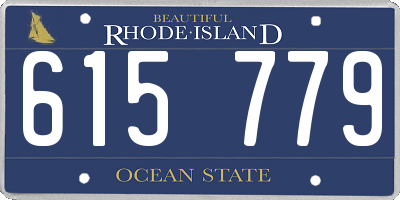 RI license plate 615779