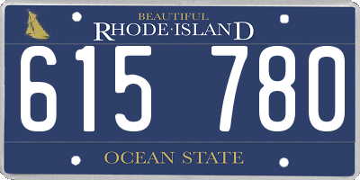 RI license plate 615780