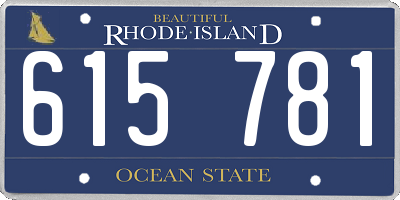 RI license plate 615781