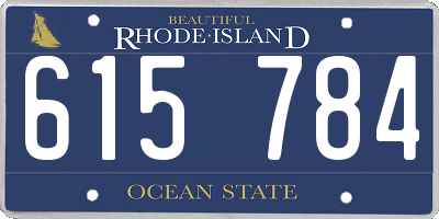 RI license plate 615784