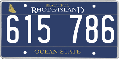 RI license plate 615786