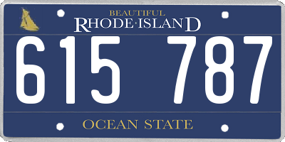 RI license plate 615787