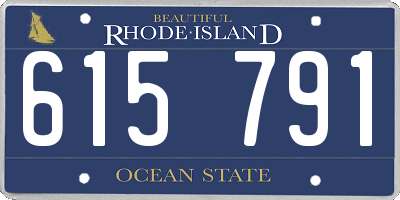 RI license plate 615791