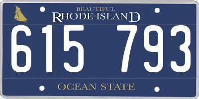 RI license plate 615793