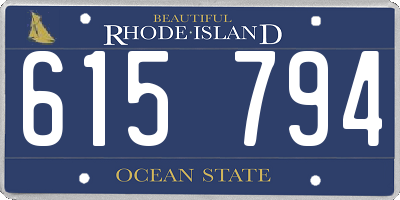 RI license plate 615794