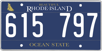 RI license plate 615797