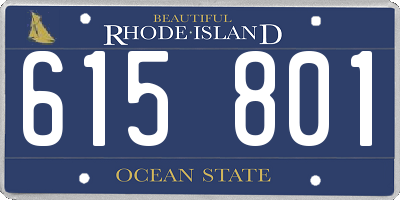 RI license plate 615801
