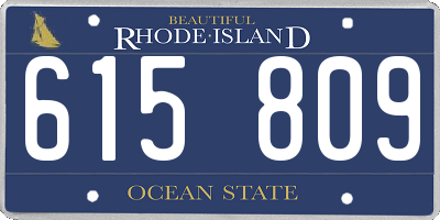 RI license plate 615809