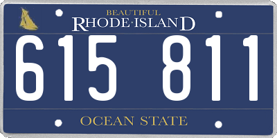 RI license plate 615811