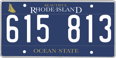 RI license plate 615813