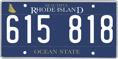 RI license plate 615818