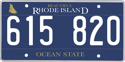 RI license plate 615820