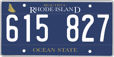 RI license plate 615827